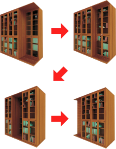 Библиотеки с раздвижными шкафами